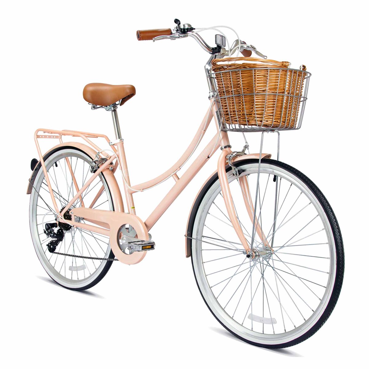 Spartan 24 inches Platinum Women's  City Bicycle, Extra Small, Peach, SP-3128-XS