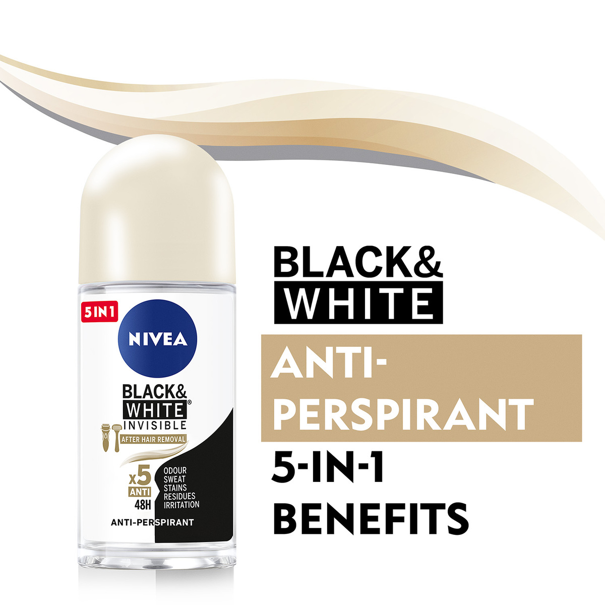 Nivea Deodorant Roll-on Black & White Silky Smooth 50 ml