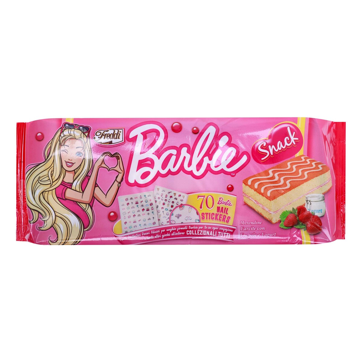Freddi Barbie Snack Strawberry Yoghurt, 10 Pcs, 250 g