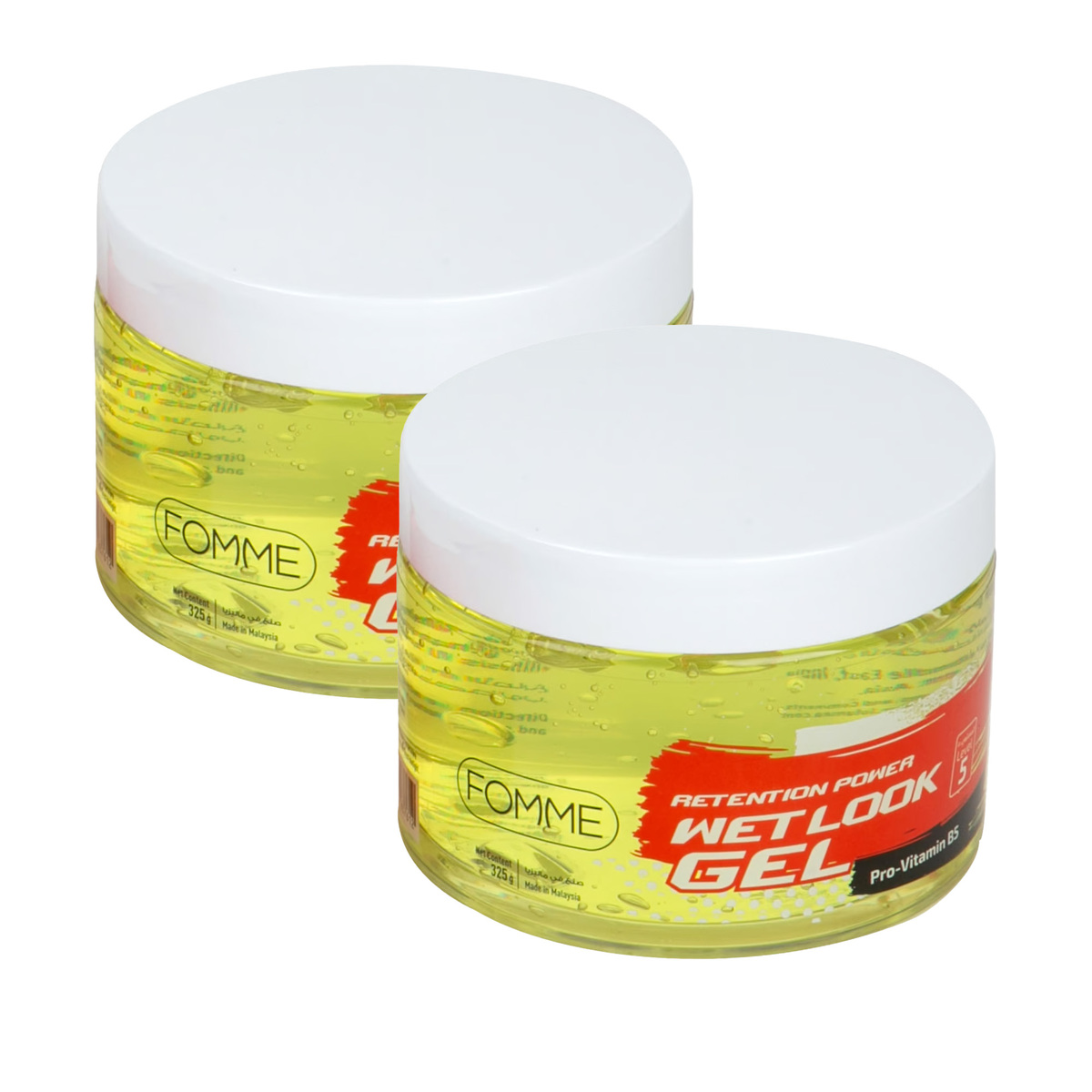 Fomme Retention Power Wet Look Hair Gel Yellow 2 x 325 g