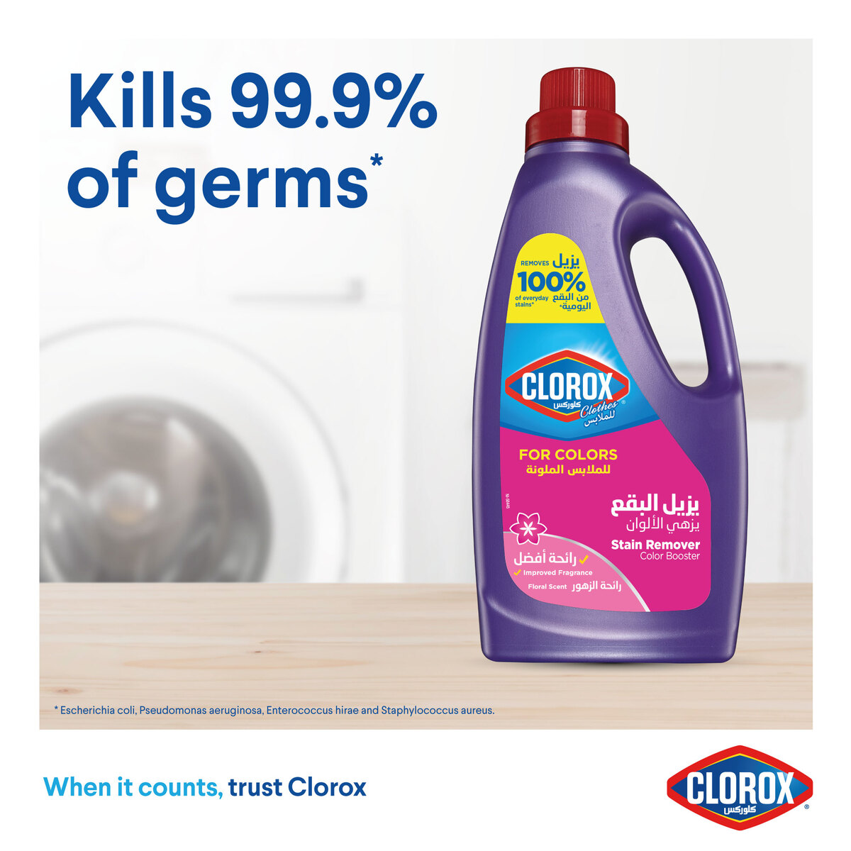 Clorox Liquid Stain Remover & Color Booster For Colored Clothes Floral Scent 1.8 Litres