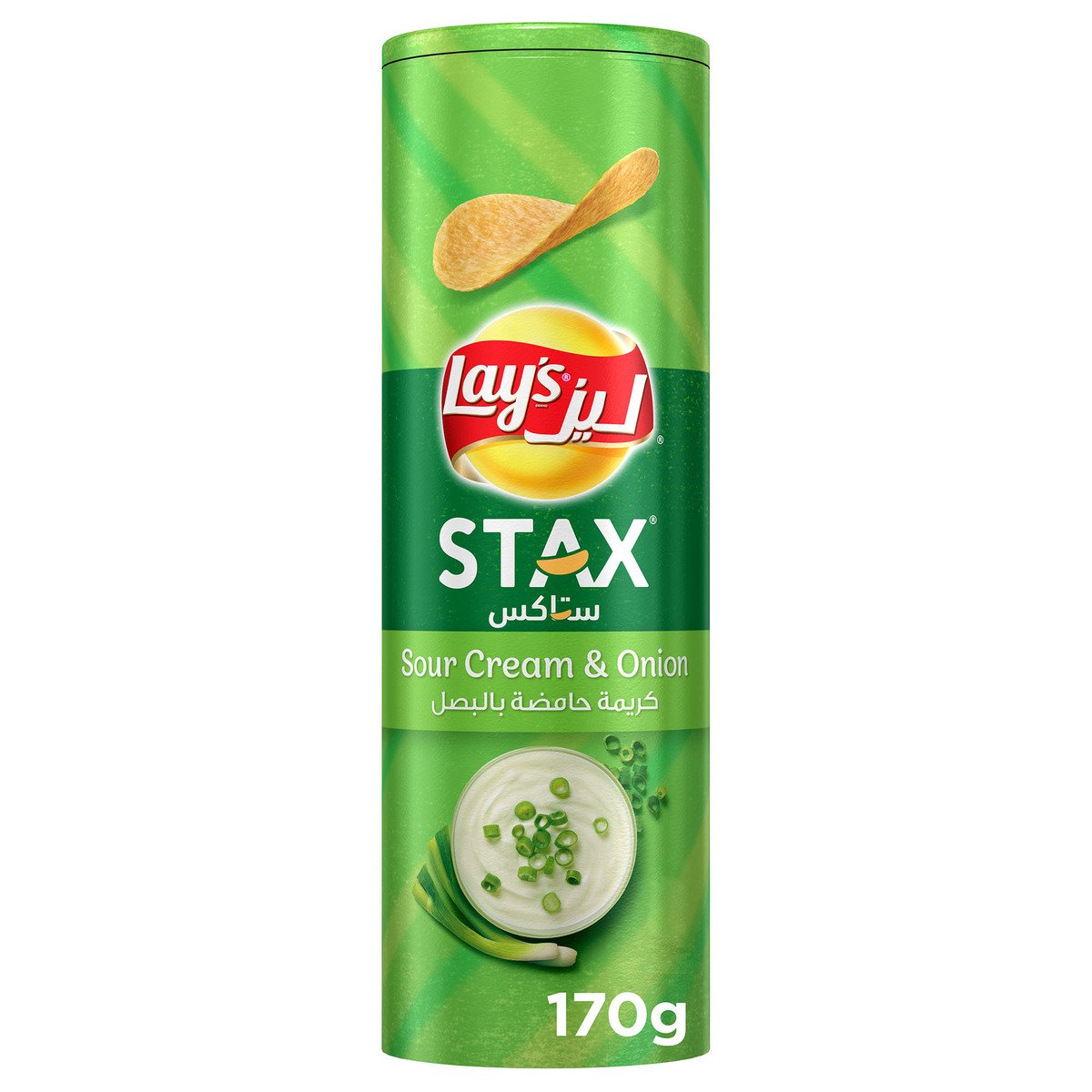 Lay's Stax Potato Crisps Sour Cream & Onion 170 g