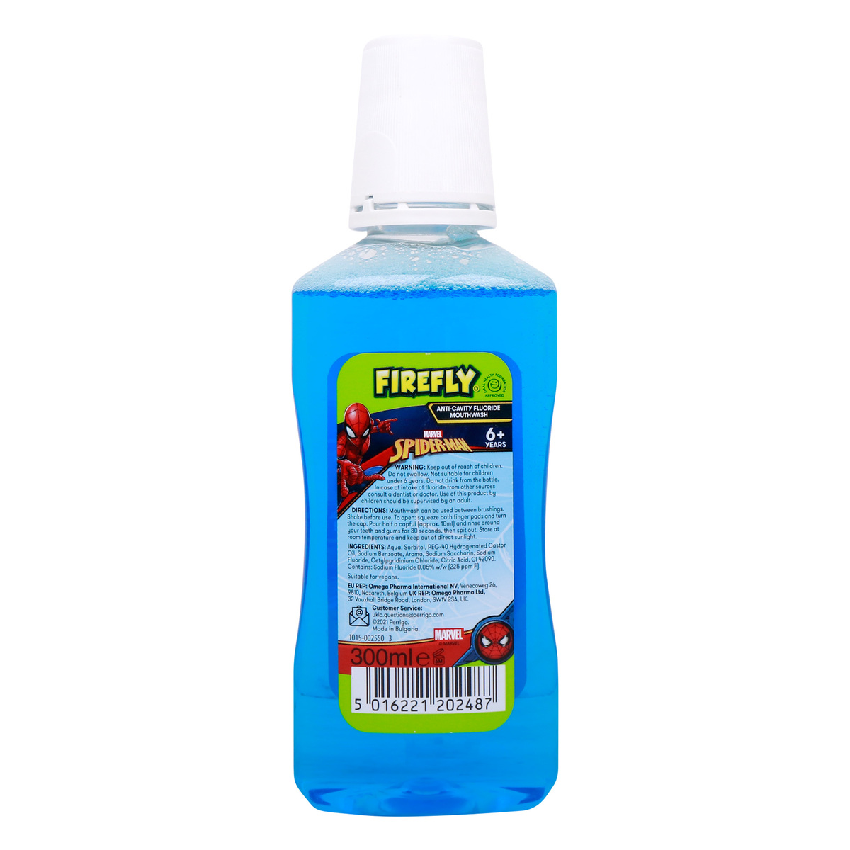 Firefly Marvel Spiderman Anticavity Fluoride Soft Mint Flavour Mouthwash 300 ml