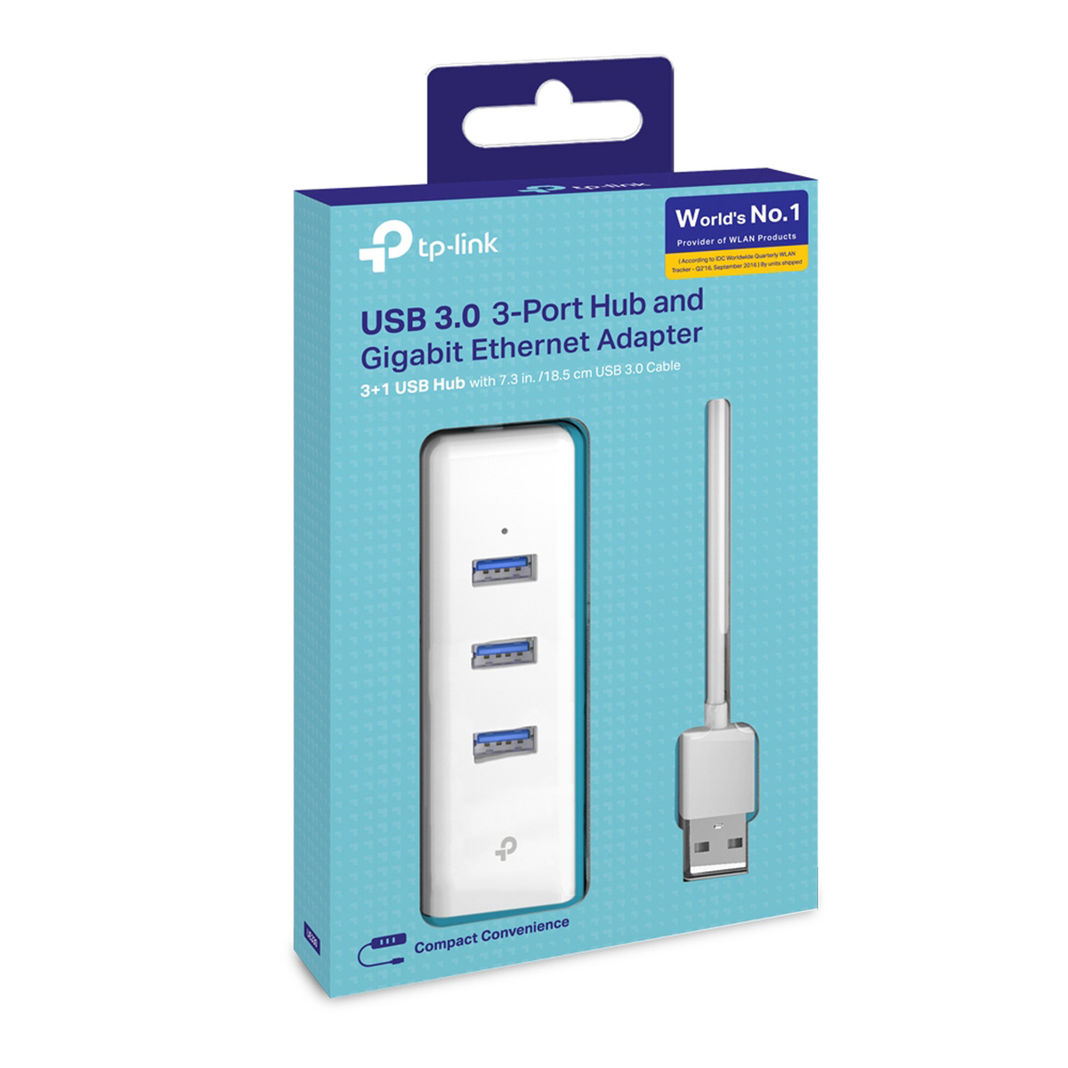 TP-Link Port Hub and USB Ethernet Adaptor, White, UE330