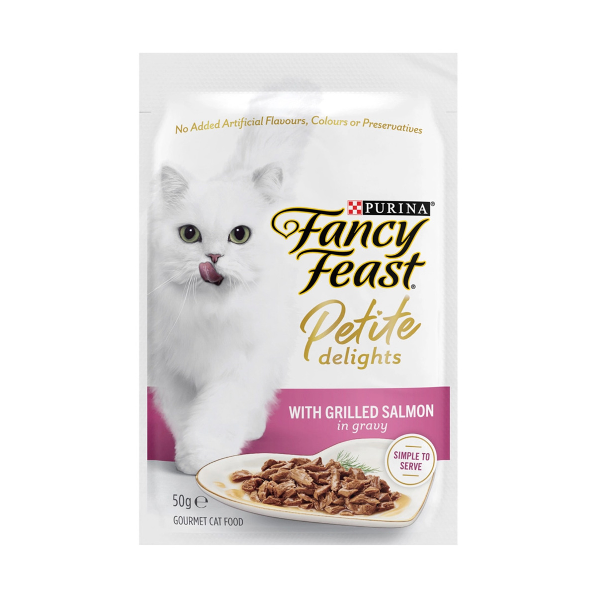 Fancy Feast Petite Delights With Grilled Salmon In Gravy 50g