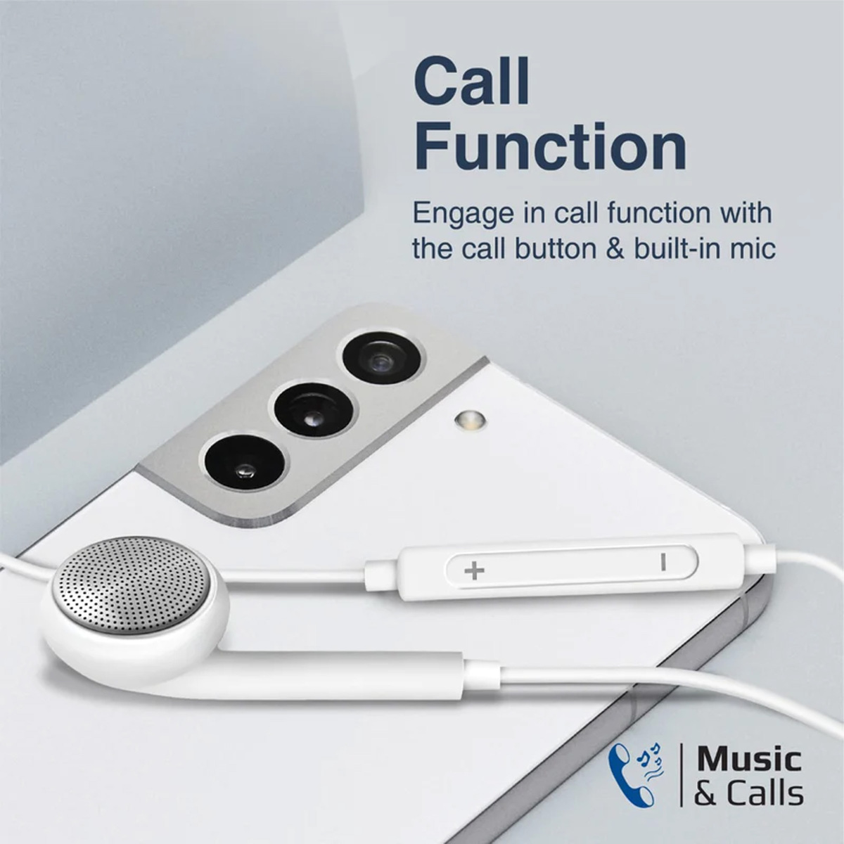Promate Ergonomic In-Ear USB-C Wired Mono Earphone Lingo-C White