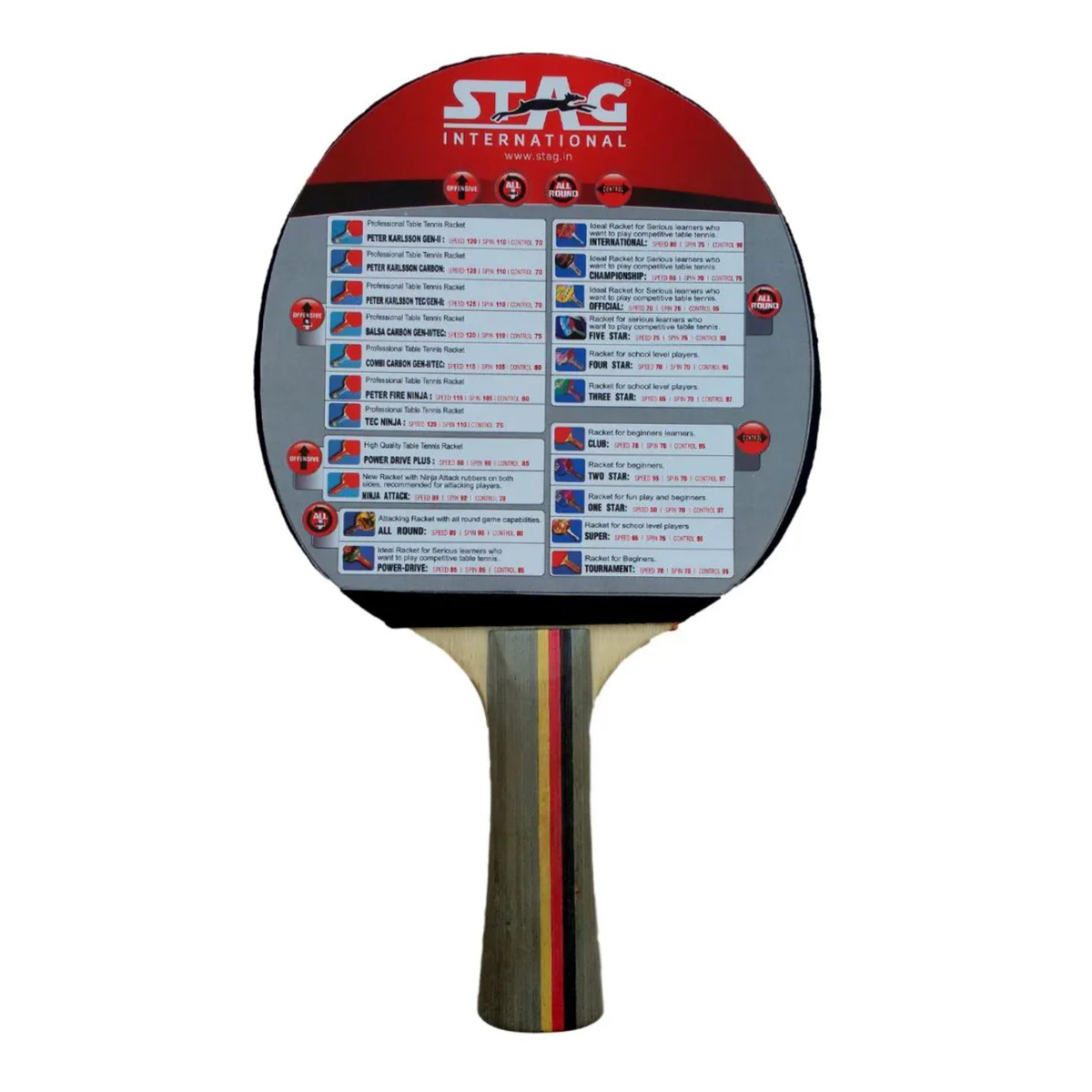 Stag 5 Star Table Tennis Racket, TTRA-430