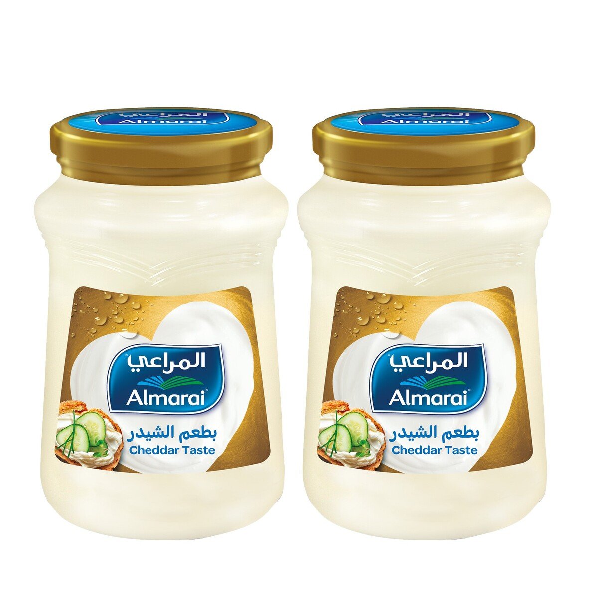 Buy Almarai Processed Cheddar Cheese 2 x 500 g Online at Best Price | Jar Cheese | Lulu Kuwait in Saudi Arabia