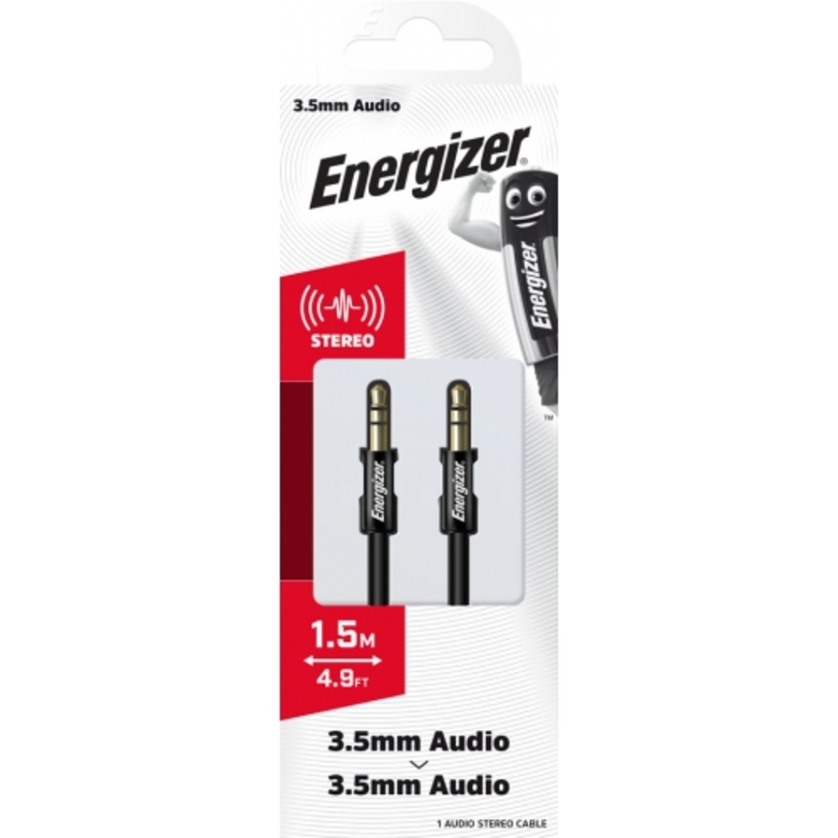 Energizer Audio stereo cable - jack 3.5/3.5 - 1.5m