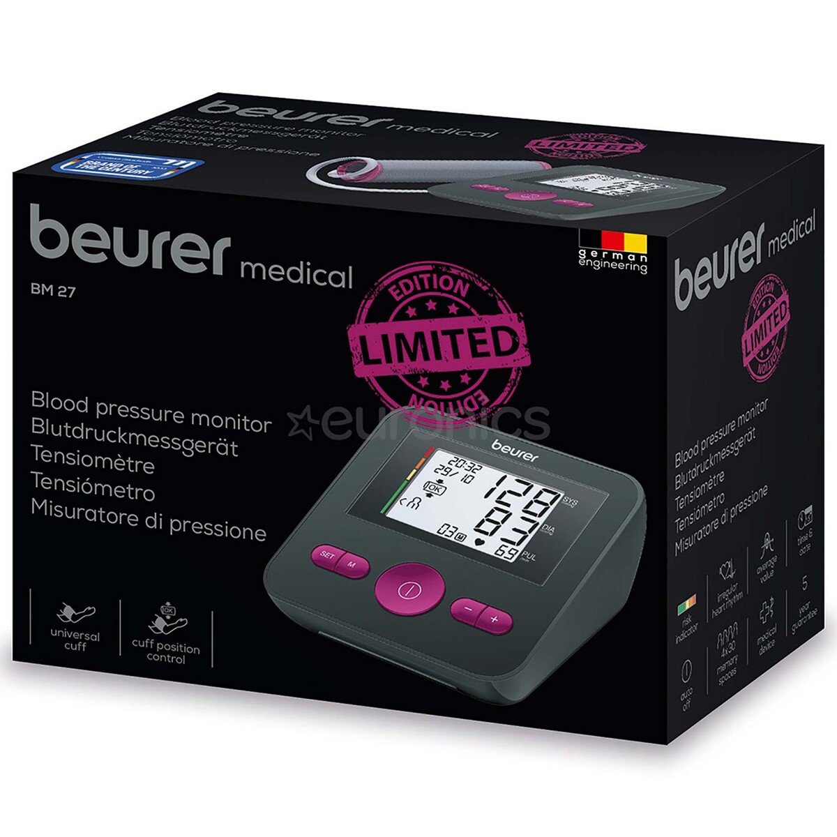 بيورير جهاز قياس ضغط الدم من أعلى الذراع BM27 إصدار محدود
