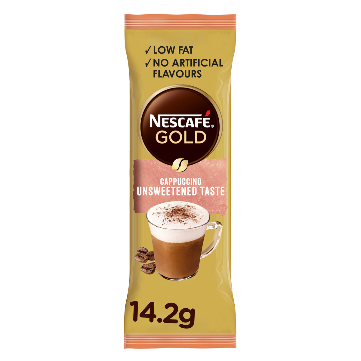 Buy Nescafe Gold Cappuccino Unsweetened Coffee Mix Sachet 10 x 14.2 g Online at Best Price | Cappuccino | Lulu KSA in Kuwait