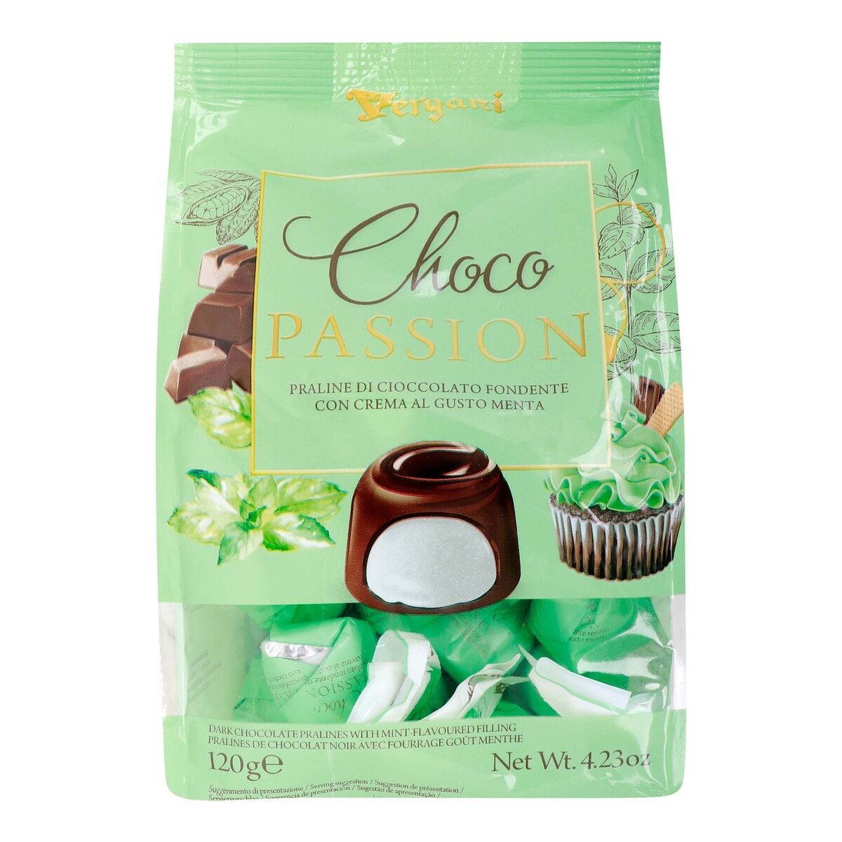 Vergani Choco Passion Mint & Dark Chocolate, 120 g