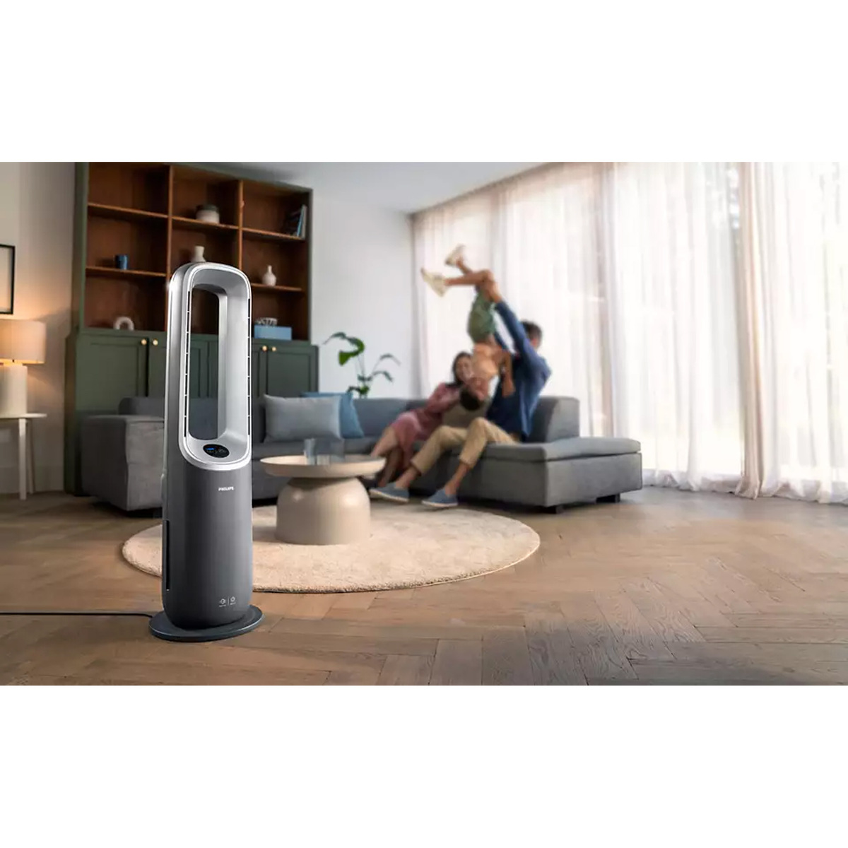 Philips Air Performer 8000 Series 3-in-1 Air Purifier, Fan and Heater, Grey/Silver, AMF870/35