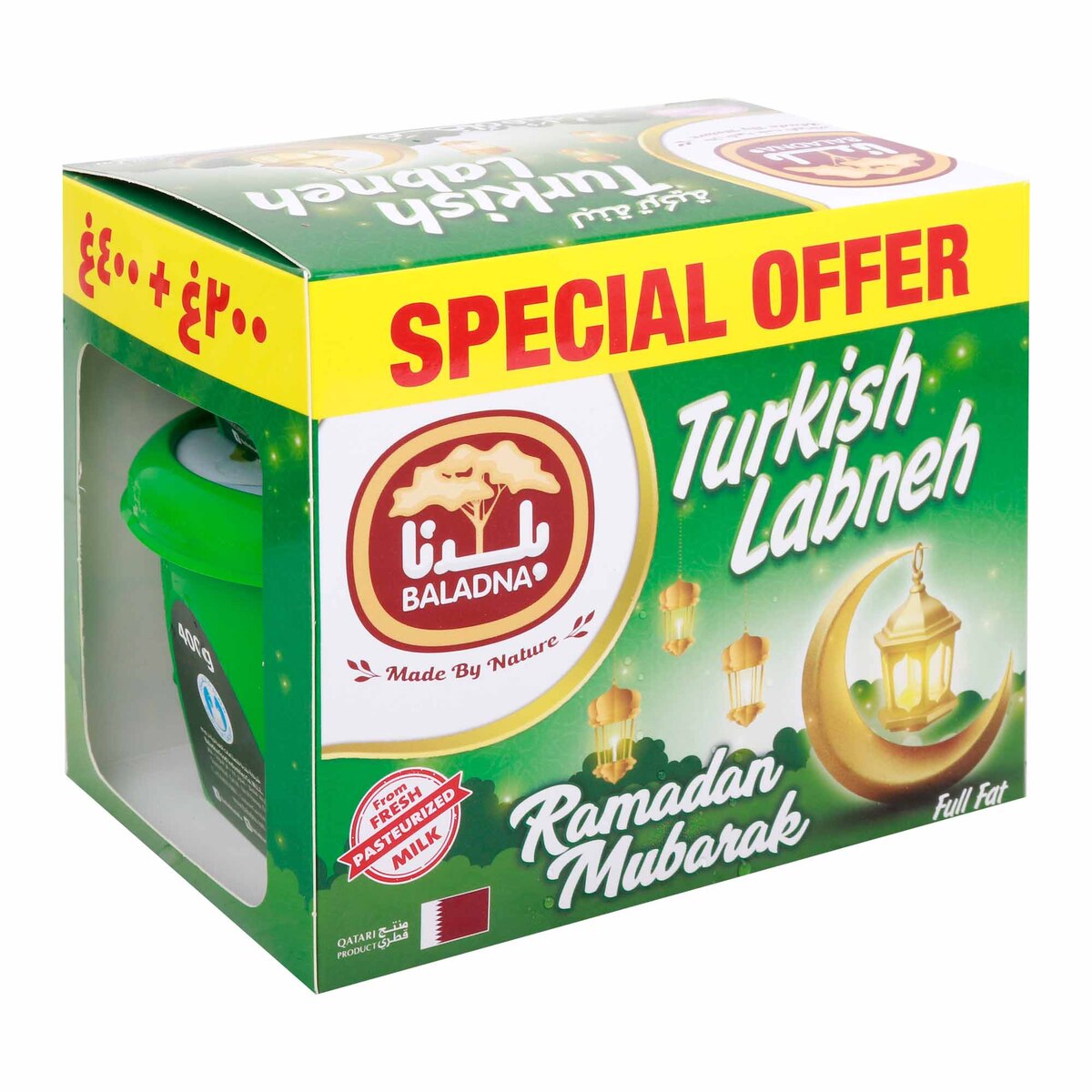 Baladna Full Fat Turkish Labneh 400 g + 200 g