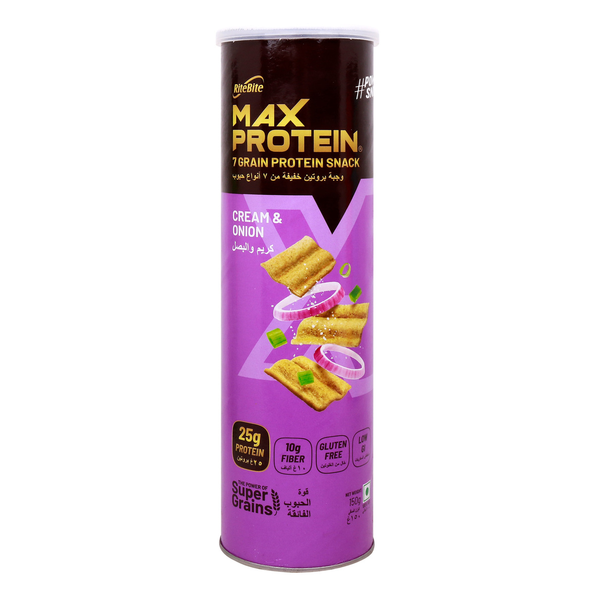 Max Protein Cream & Onion Protein Chips 150 g