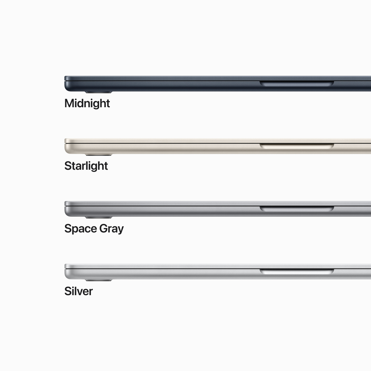 Apple MacBook Air M2 Chip, 15-inches, EN-AR Keyboard, 8 GB RAM, 256 GB Storage, Midnight, MQKW3AB/A