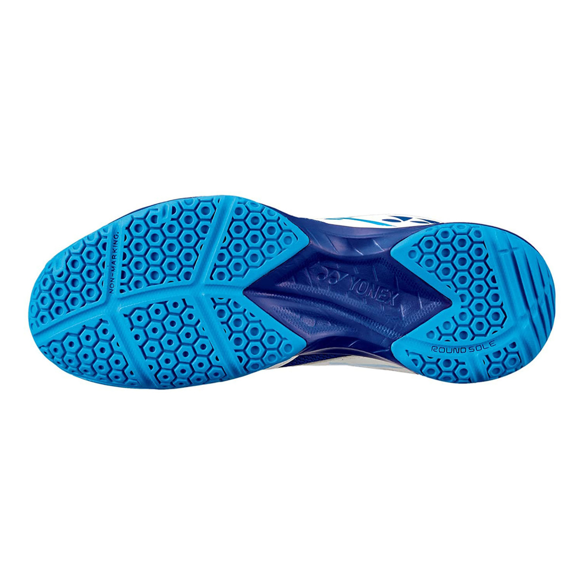 يونيكس حذاء تنس الريشة للرجال، SHB39EX، أبيض/أزرق، 43