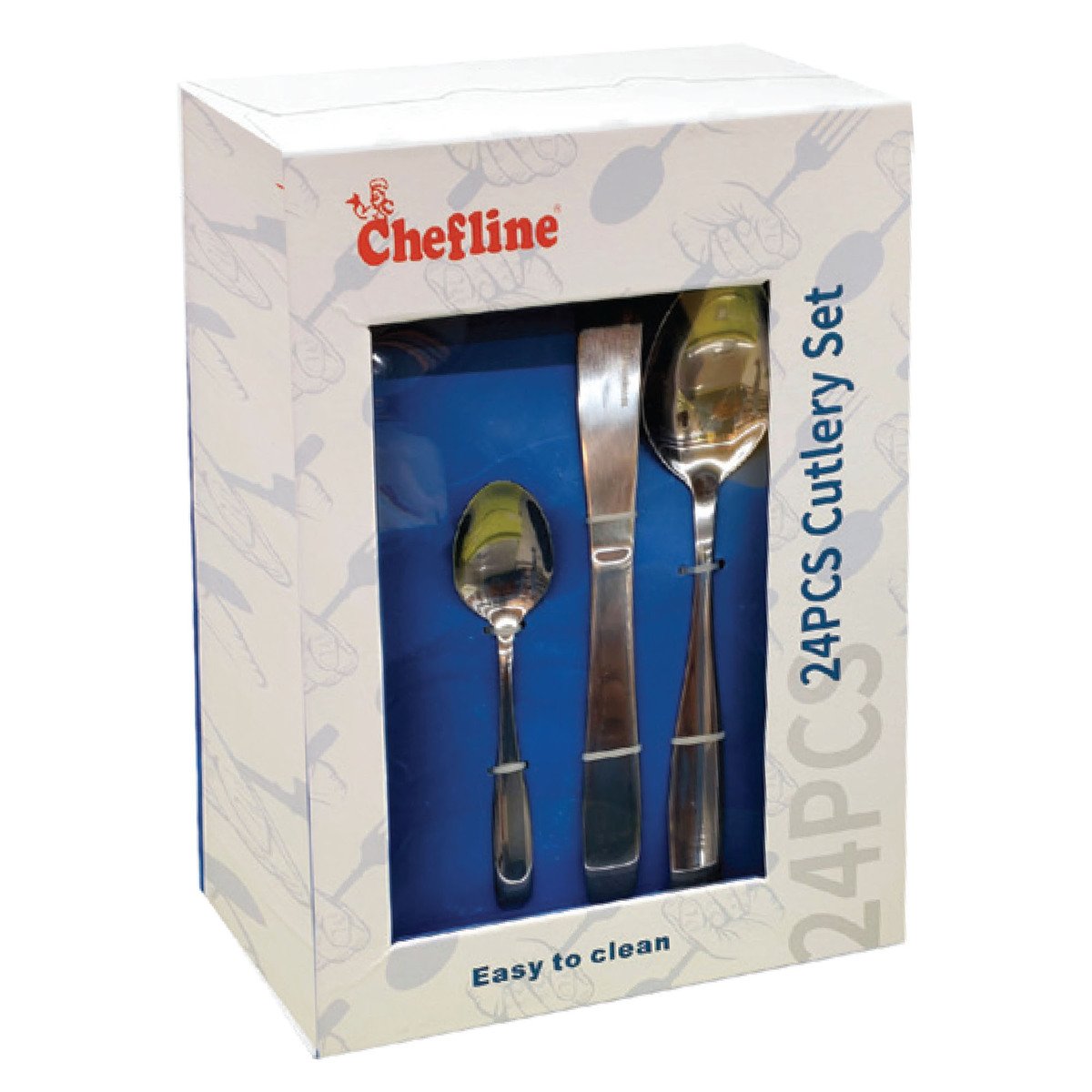 Chefline Stainless Steel Cutlery Set, FT-G020, 24 pcs