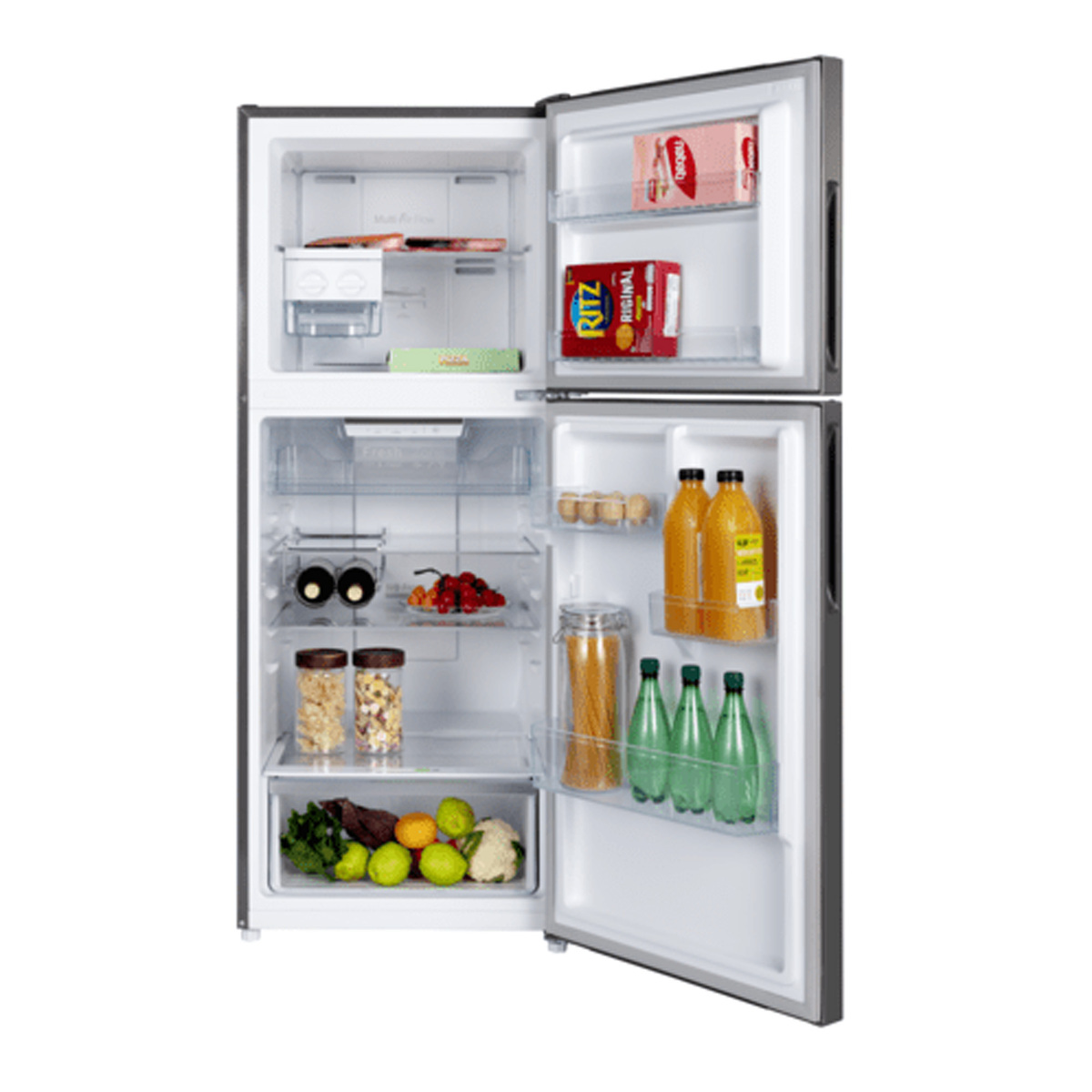 Hoover Double Door Inverter Refrigerator, 386 L, Inox, HTR-M386-S