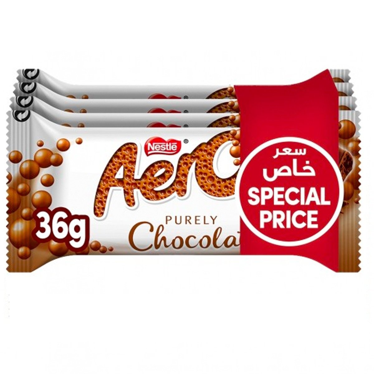 Nestle Aero Purely Milk Chocolate Value Pack 4 x 36 g
