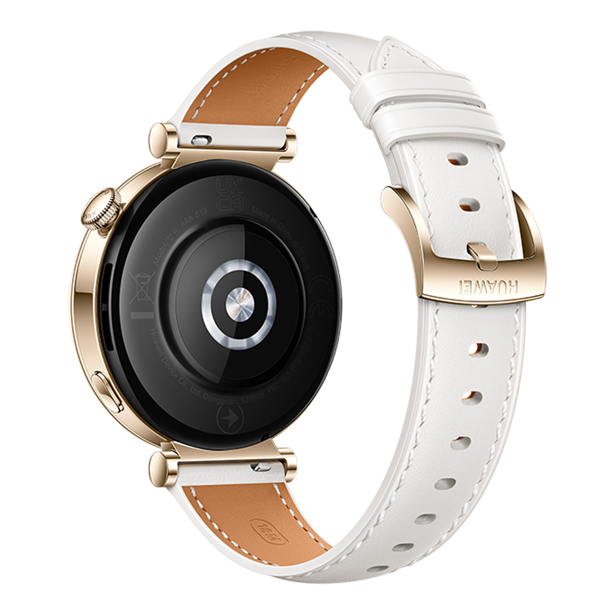Huawei Smart Watch GT 4, 41 mm, White Leather Strap, Aurora-B19L