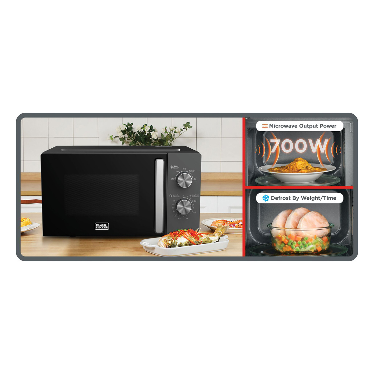 Black+Decker Microwave Oven, 20 L, MZ2015P-B5