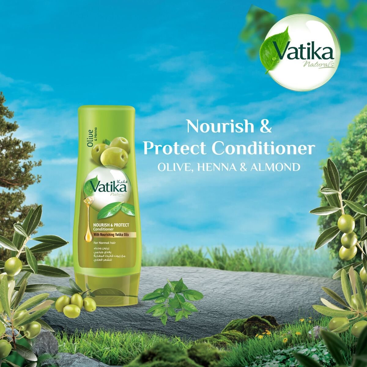 Vatika Naturals Nourish & Protect Conditioner Enriched With Olive & Henna for Normal Hair 200 ml