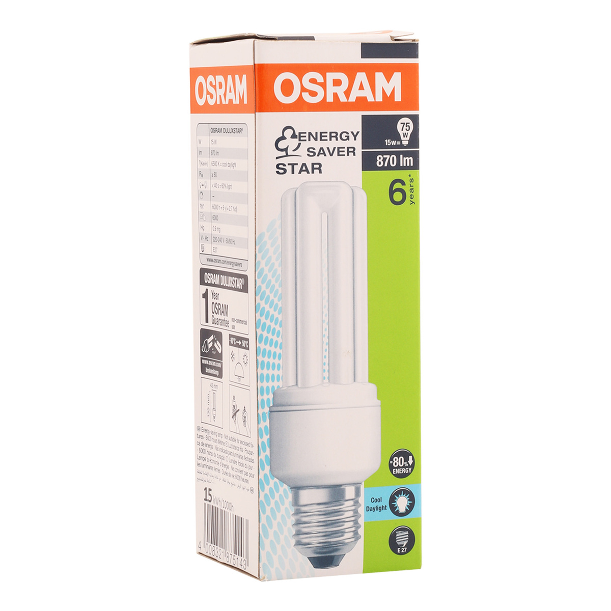 Osram Energy Saver Bulb 15W E27 Day Light