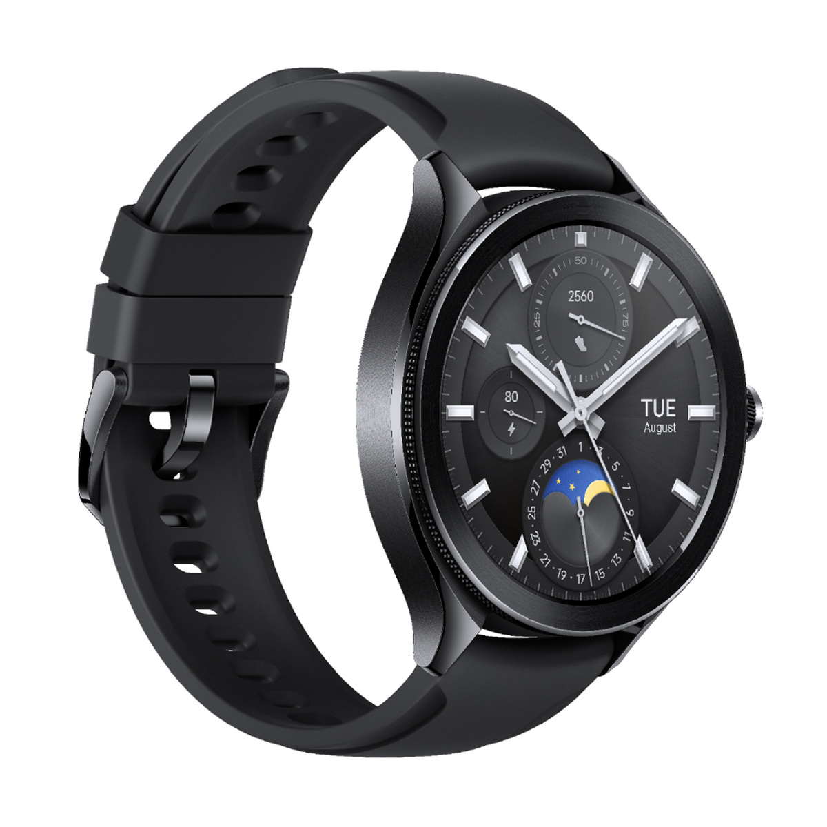 شاومي ساعة ذكية واتش 2 برو، مقاس 46 مم، شاشة أموليد مقاس 1.43 بوصة، لون أسود مع حزام مطاطي أسود، BHR7211GL