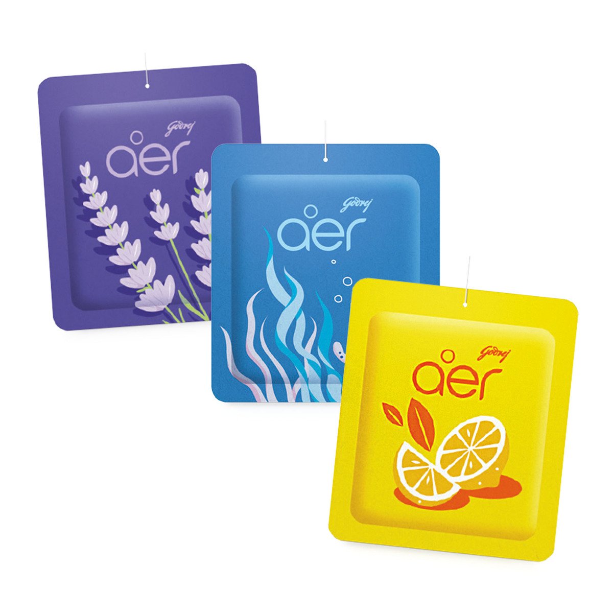 Buy Aer Godrej Power Pocket Bathroom Fragrance Assorted 3 x 10 g Online at Best Price | Air Freshener Gel | Lulu UAE in UAE