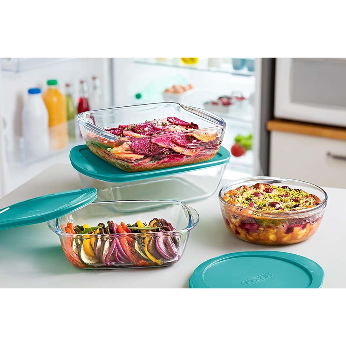 Pyrex Square Dish with Plastic Lid, 210P