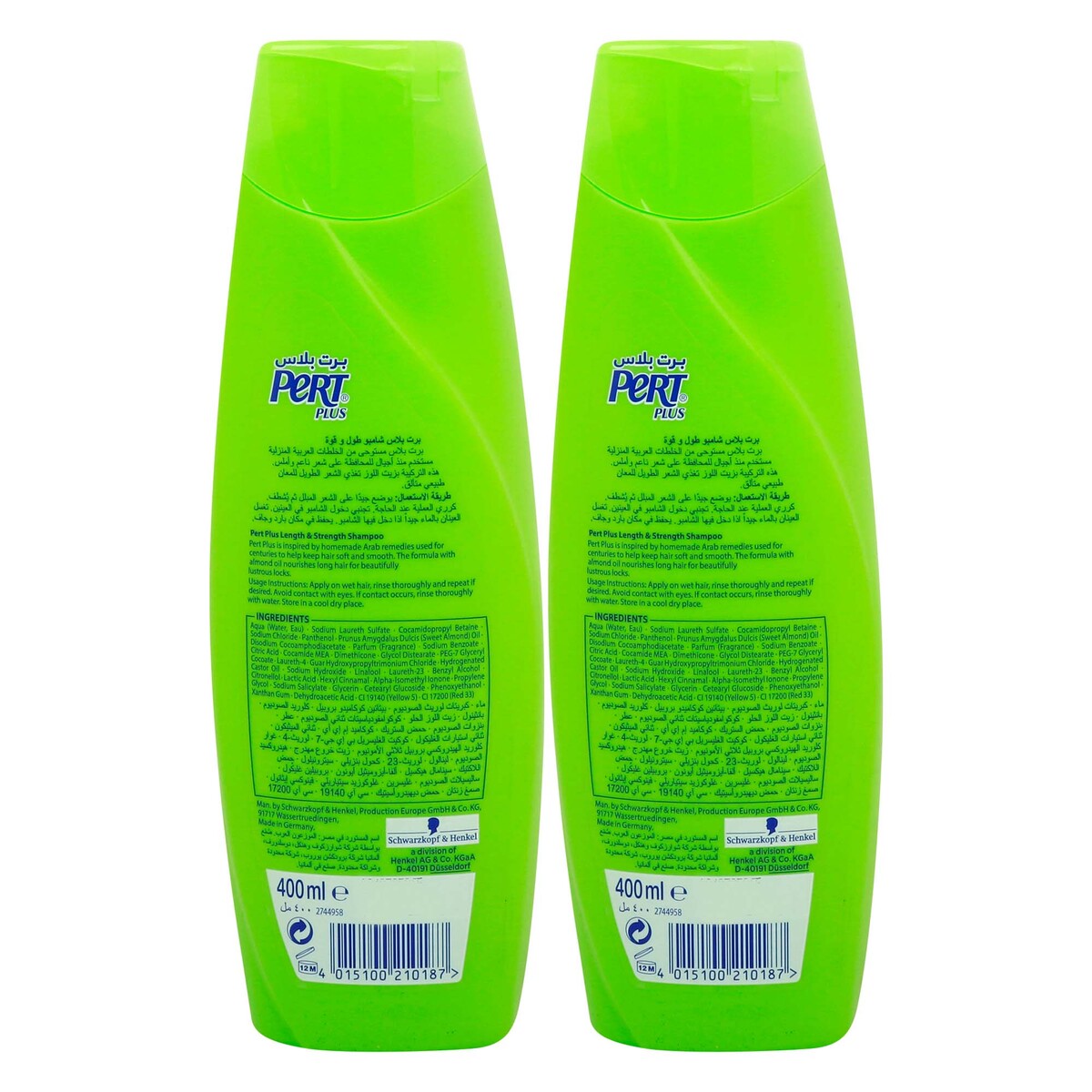 Pert Plus Length & Strength Shampoo with Almond Oil 2 x 400 ml