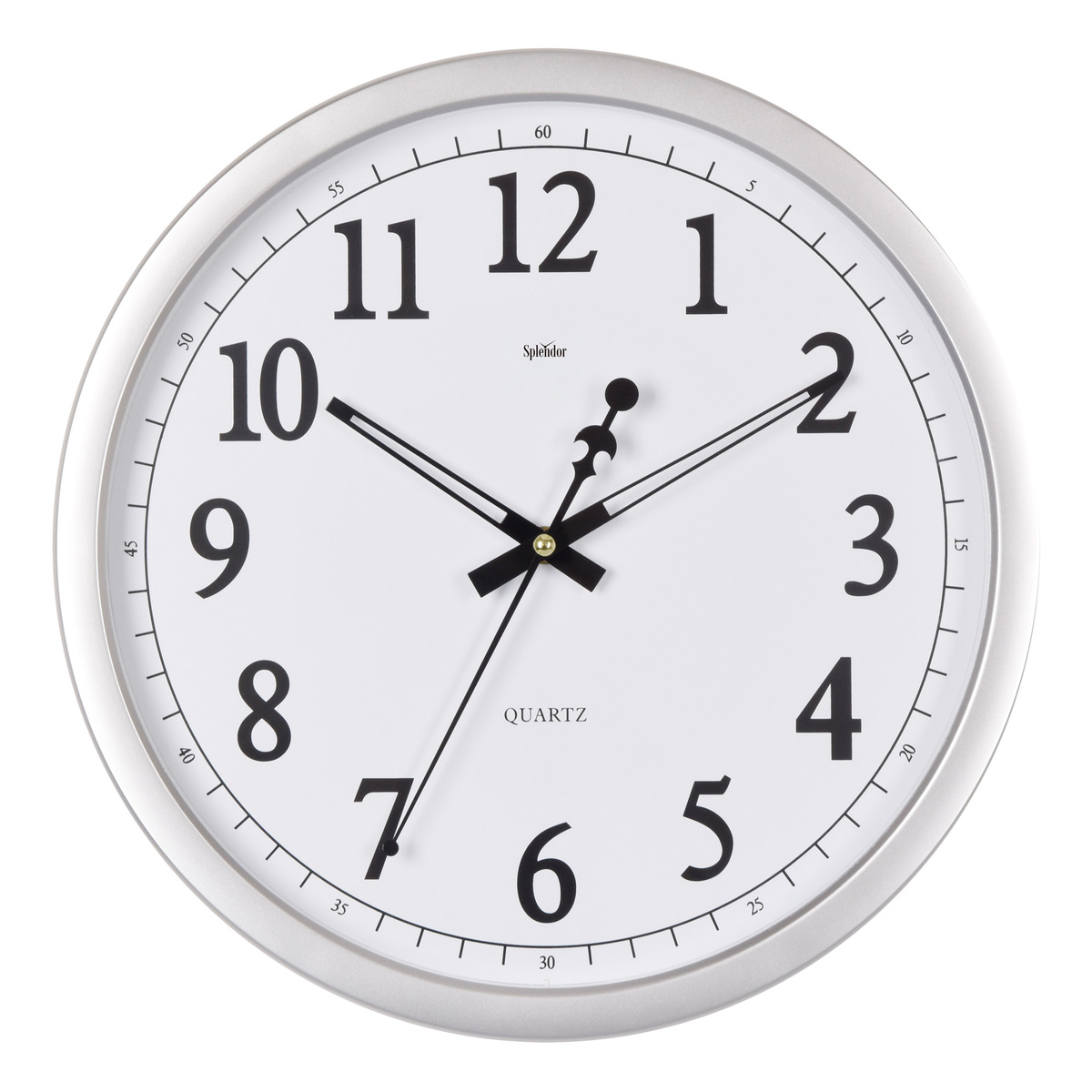 Splendor Ava Wall Clock, 34.7 cm, Aluminum, PW048-1700