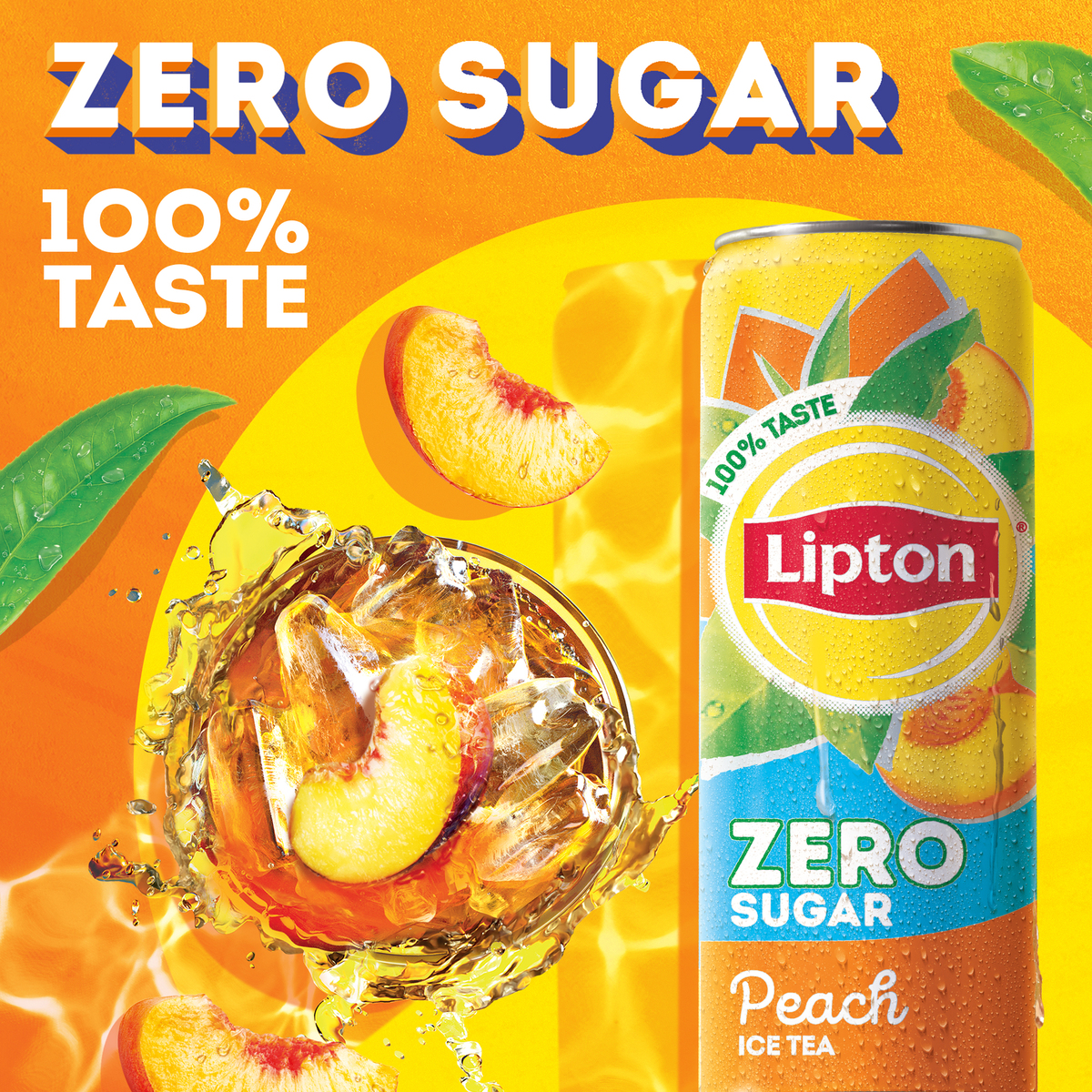 Lipton Iced Tea Peach Zero Sugar 6 x 320 ml