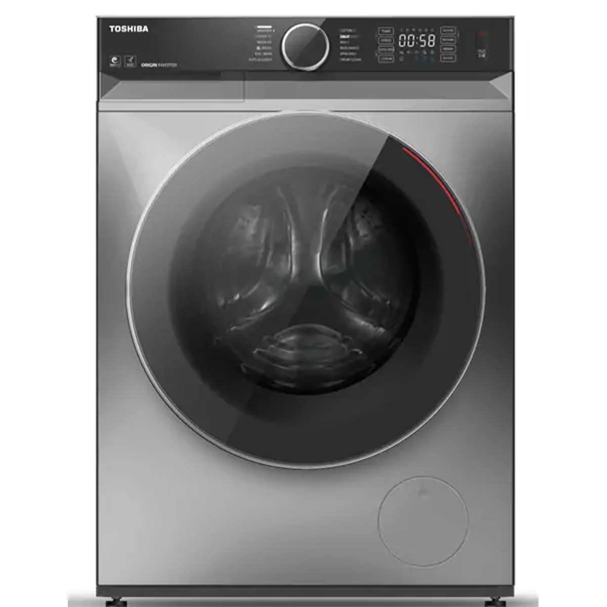 Toshiba Fron Load Washing Machine, 10 kg, 1400 RPM, Silver, TW-BK110GF4B-SK