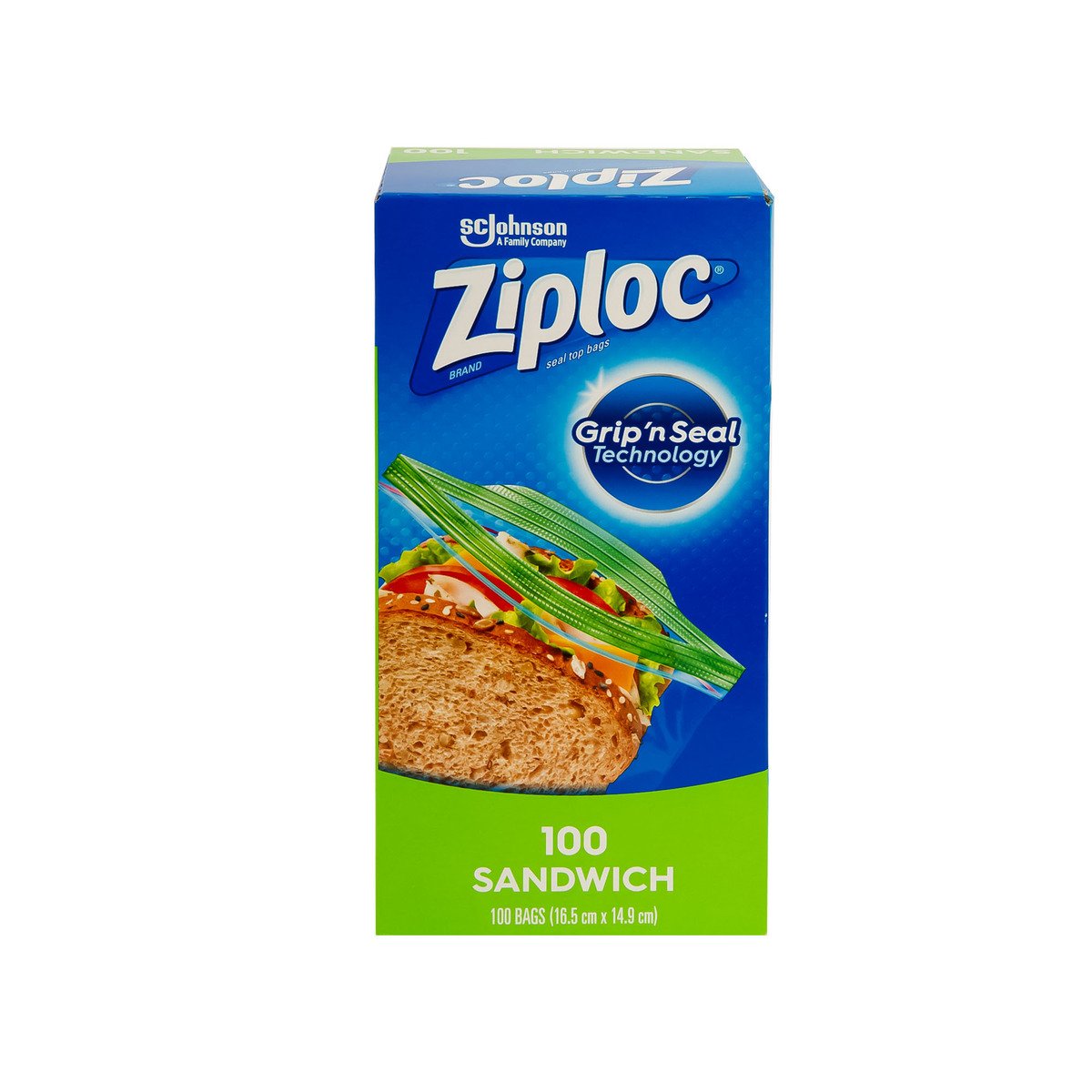 اشتري قم بشراء زيبلوك أكياس ساندويتشات 16.5 سم × 14.9 سم ، 100 كيس Online at Best Price من الموقع - من لولو هايبر ماركت Food Bags في الامارات