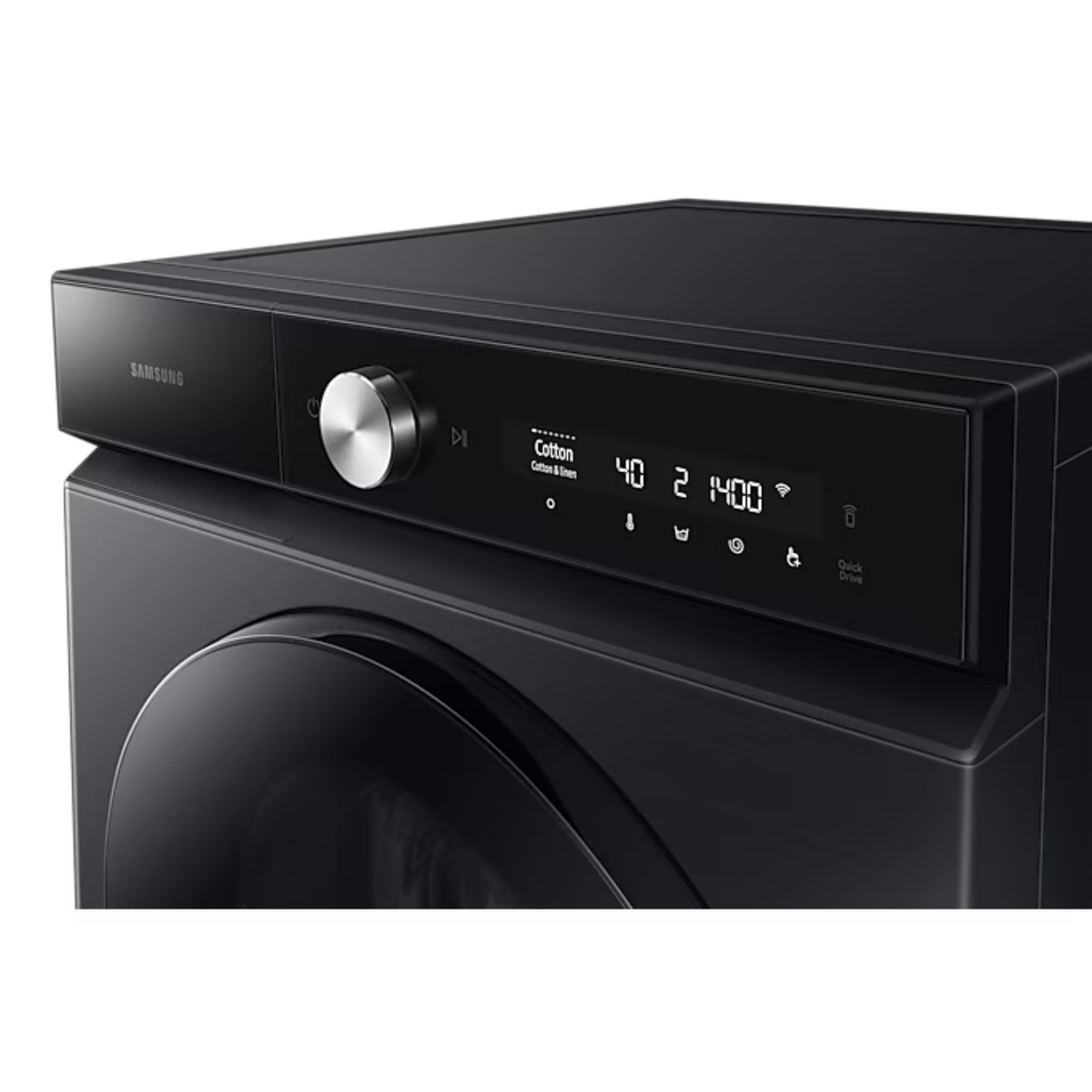 Samsung Front Load Washer with AI Ecobubble and AI Wash, 11.5 Kg, 1400 RPM, Black, WW11BB944DGBGU