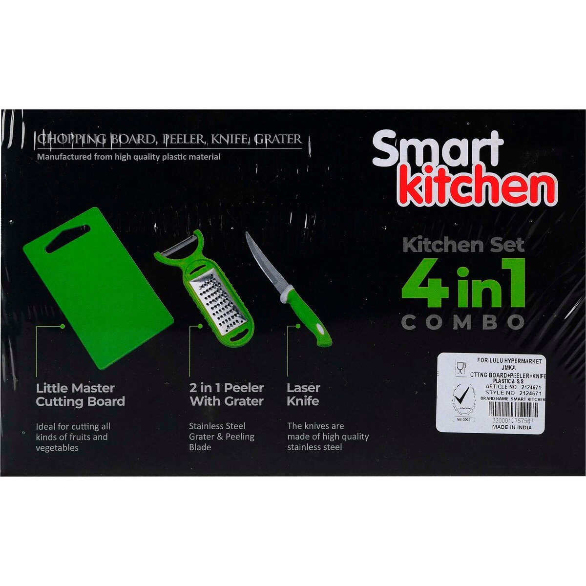 Smart Kitchen Cutting Board + Peeler + Knife 4in1