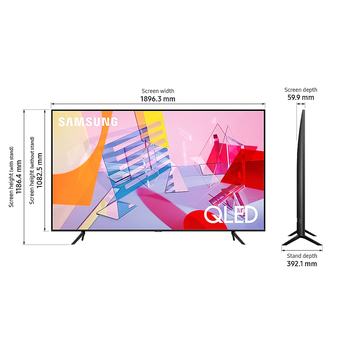 Samsung 85 inches 4K Smart QLED TV, Black, QA85Q60TAUXZN