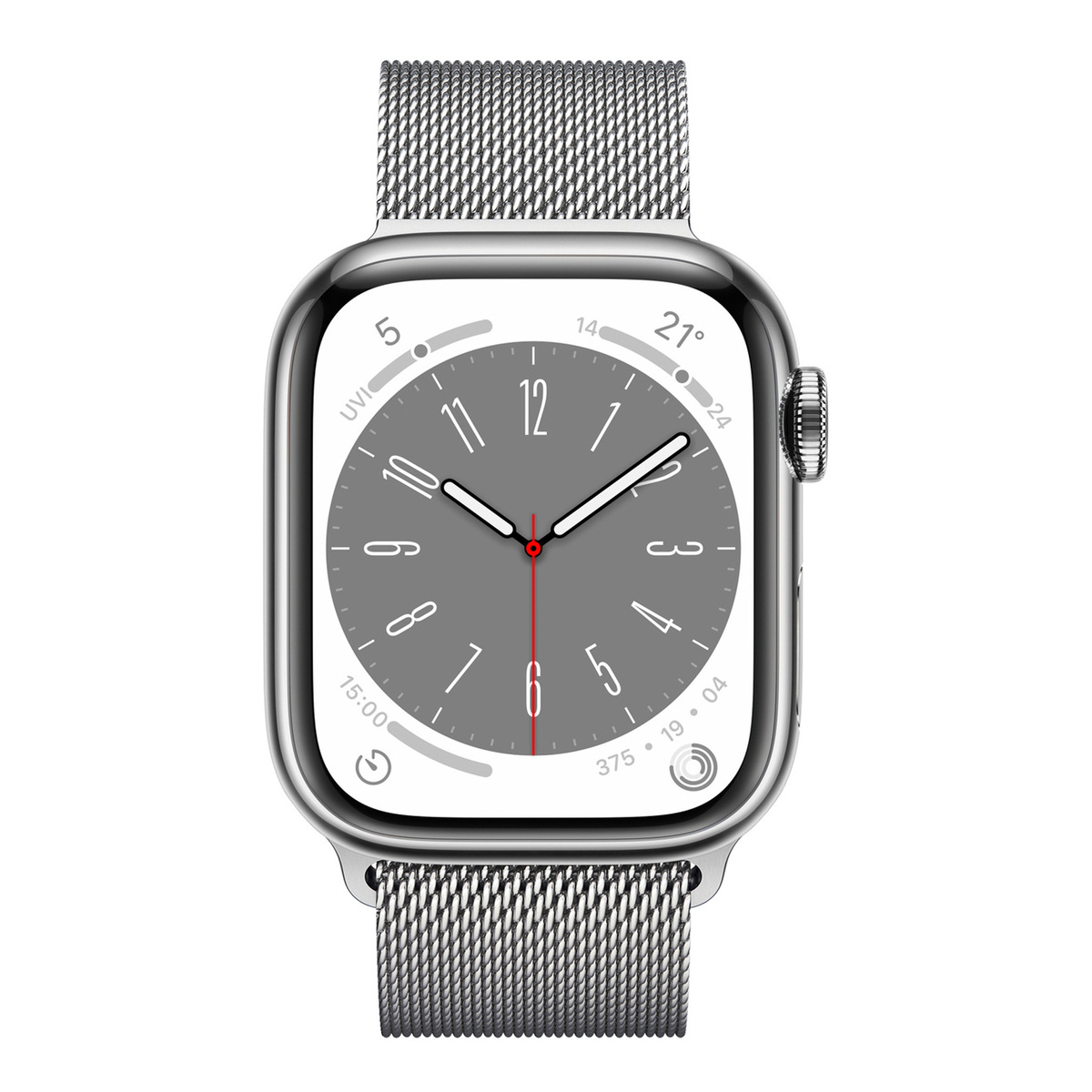 Apple Watch Series GPS Cellular, 41 mm, Silver Stainless Steel Case  with Silver Milanese Loop Online at Best Price Smart Watches Lulu UAE