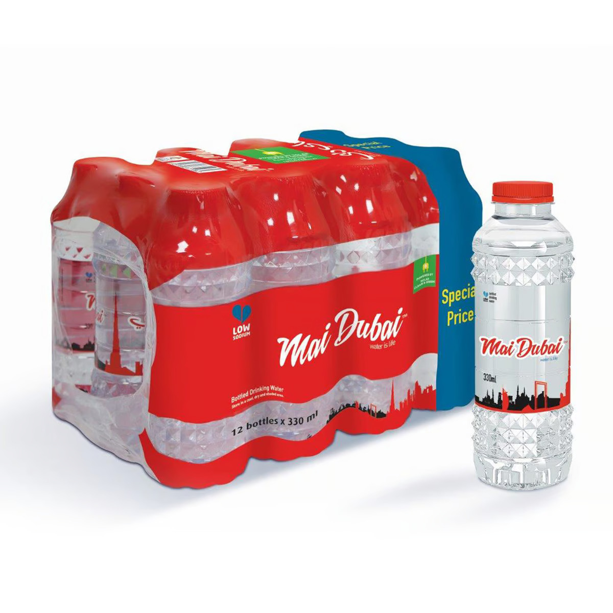 Buy Mai Dubai Drinking Water Value Pack 12 x 330 ml Online at Best Price | Mineral/Spring water | Lulu UAE in UAE