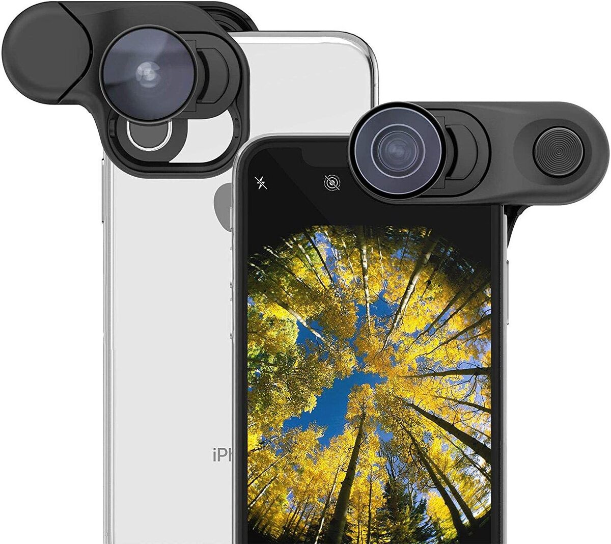 OLLOCLIP Fisheye + Super-Wide + Macro Essential Lenses For iPhone XS/X