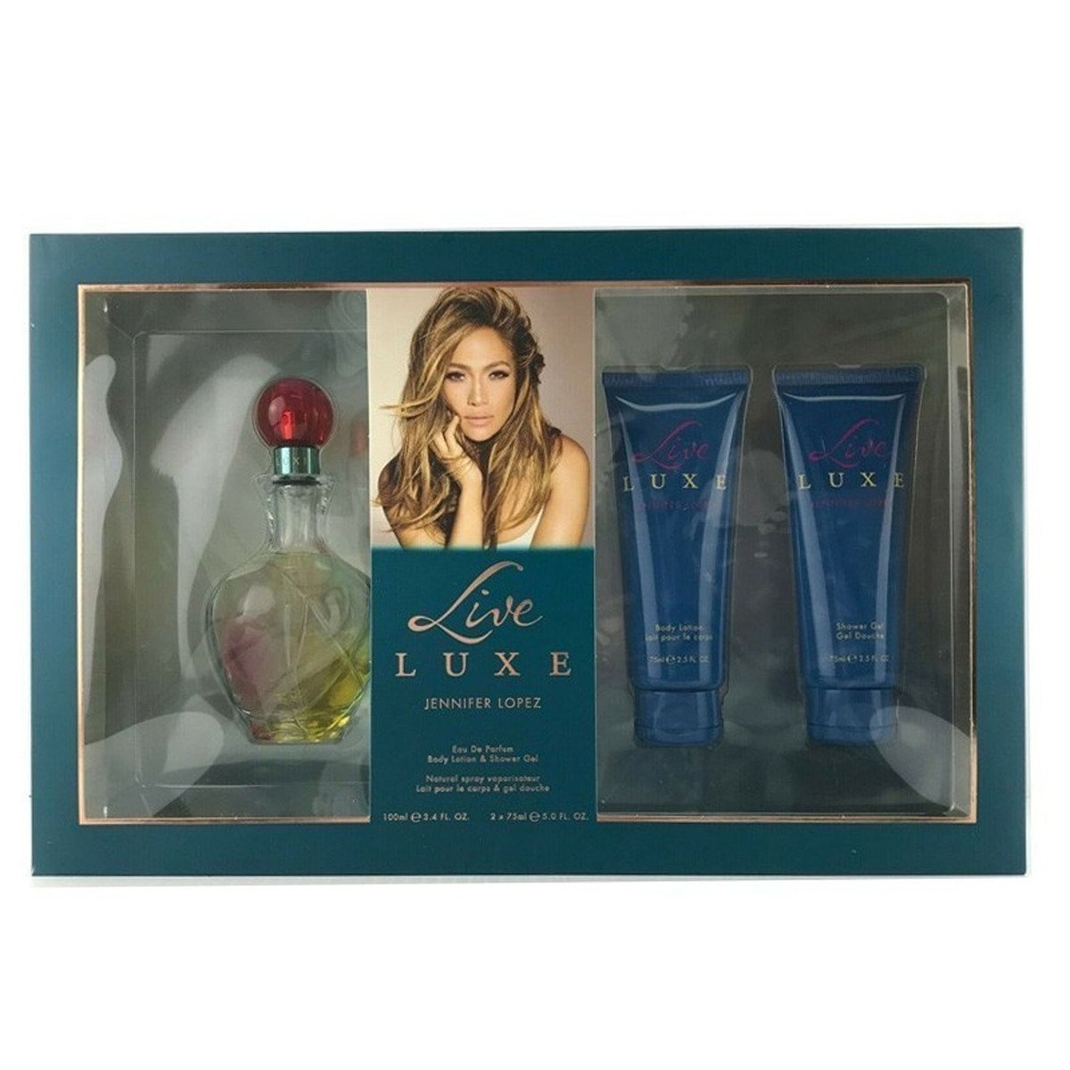 Jennifer Lopez Live Luxe Set Eau De Parfume For Women 100 ml + 75 ml Body Lotion + 75 ml Shower Gel