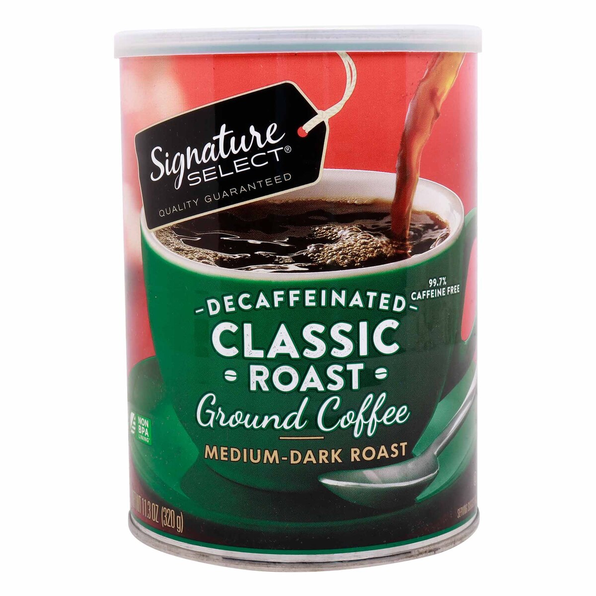 Signature Select Decaffeinated Classic Roast Coffee Medium Dark 320 g