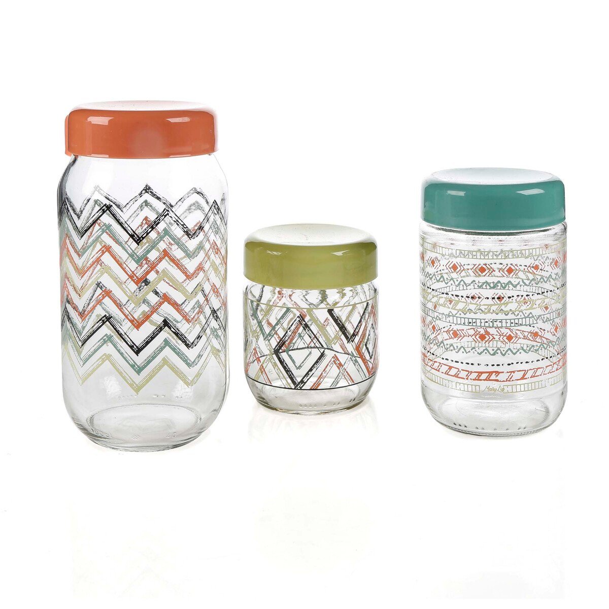 Mary Liz Belissa Glass Jar Set, 3 Pcs, ML1253