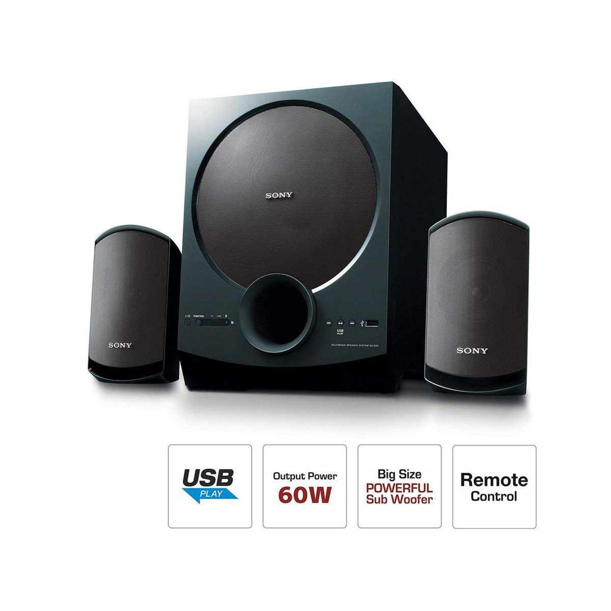 Sony 60 W 2.1-Channel Home Theatre Satellite Speakers, SA-D20