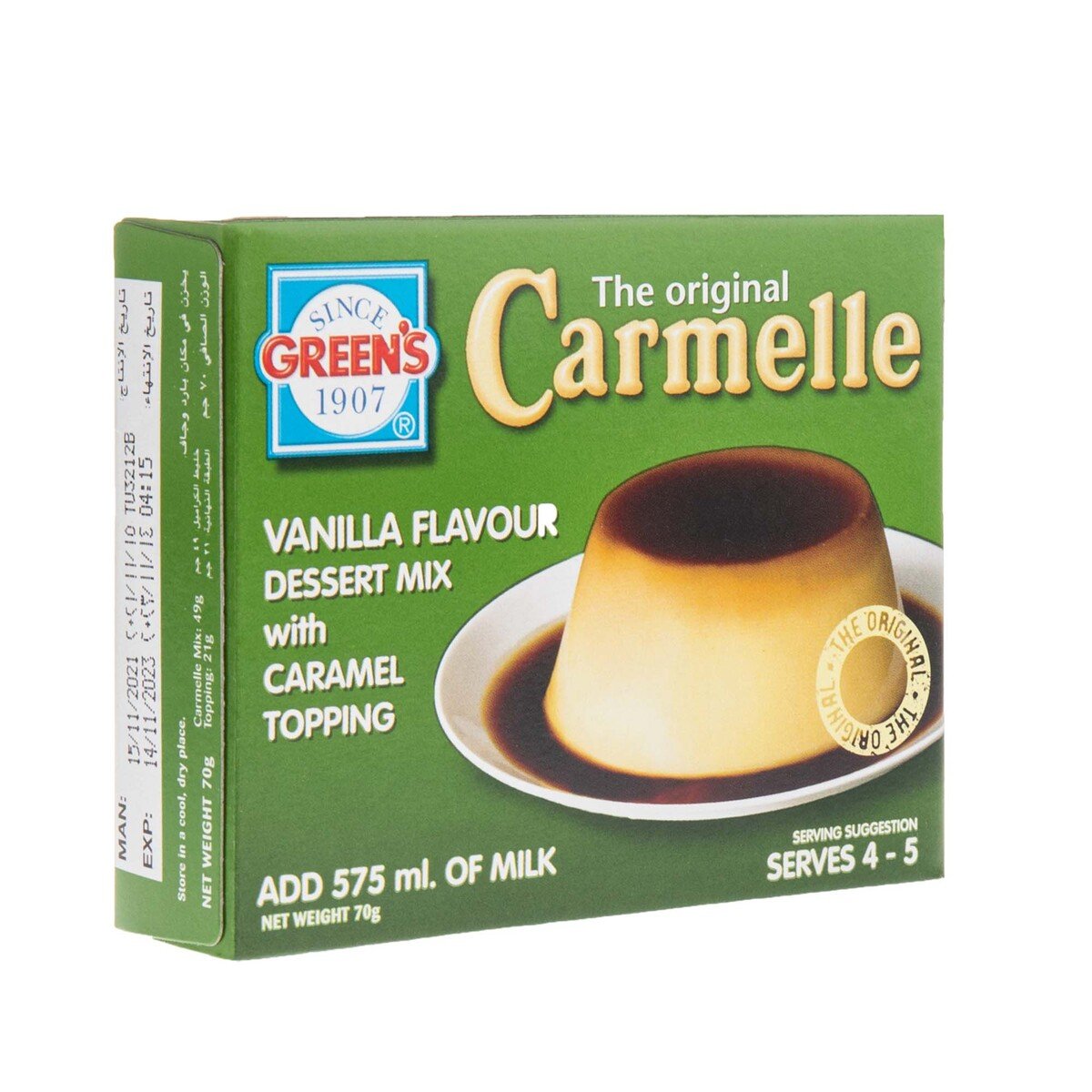 Green's Dessert Mix With Caramel Topping Vanilla Flavour 70 g
