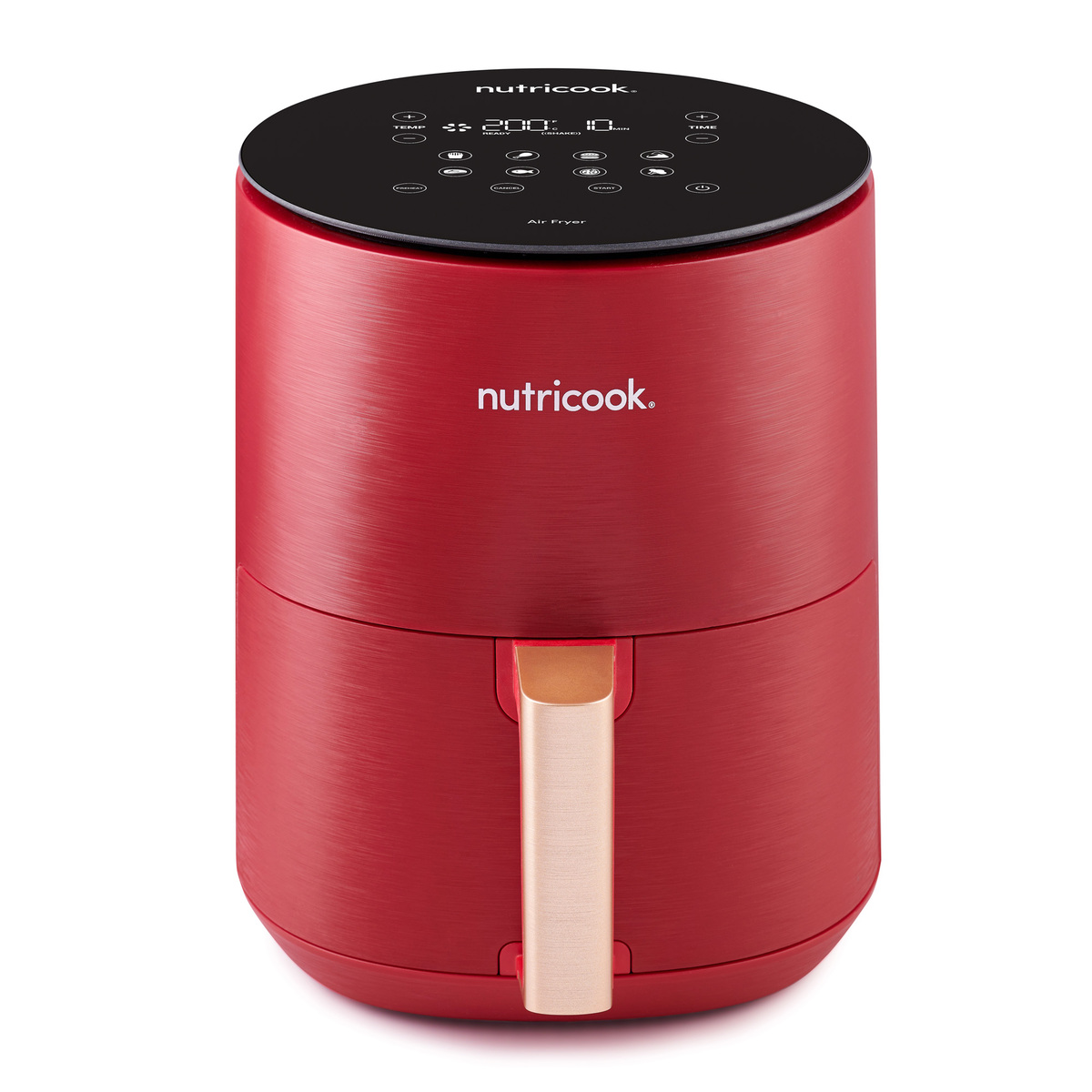 Nutricook Air Fryer Mini 8 Preset Programs with Built-in Preheat Function, 3 L, 1500 W, Red, NC-AF103R