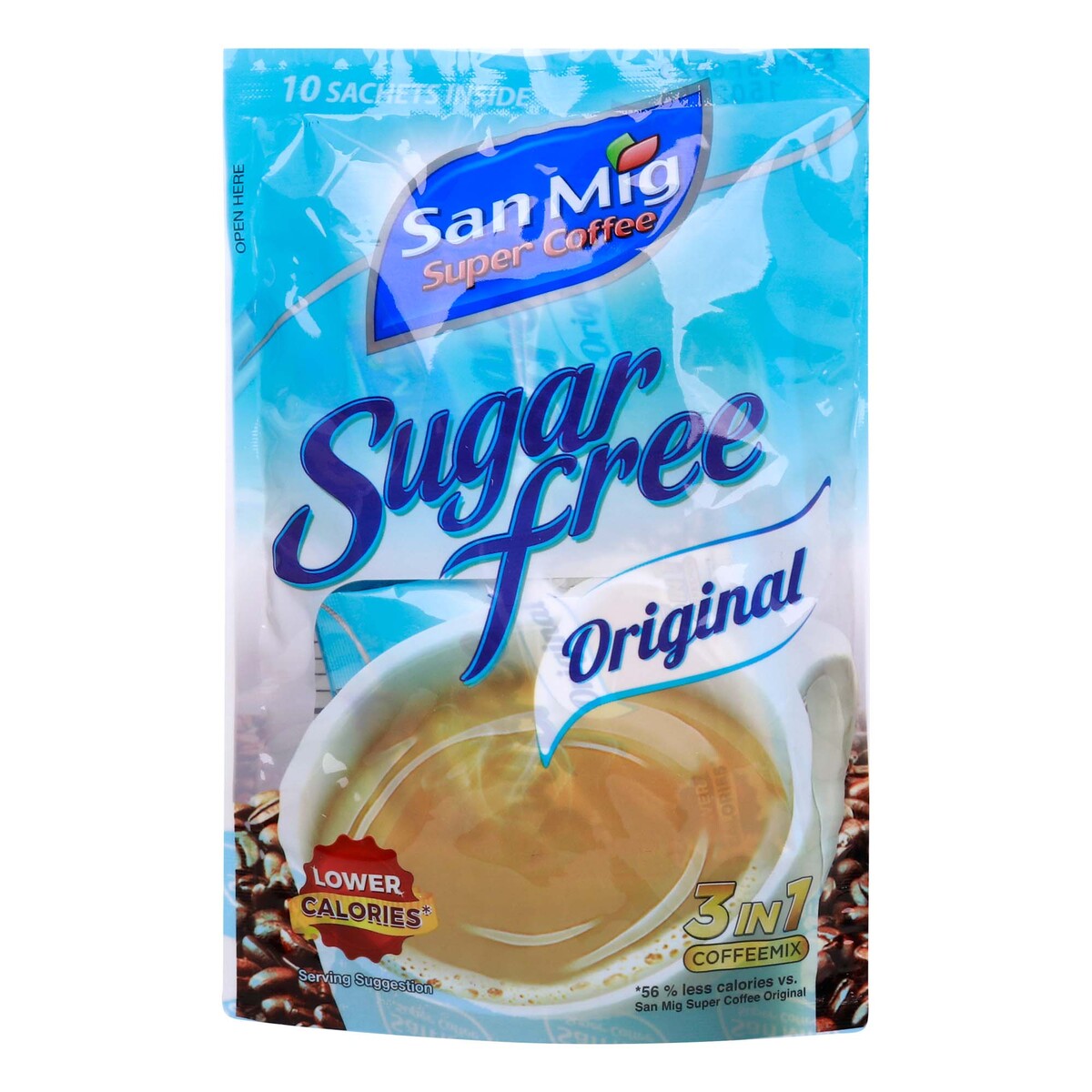 San Mig 3in1 Original Coffee Sugar Free 10 x 7 g