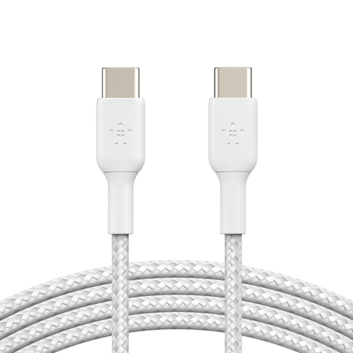 Belkin BoostCharge Braided USB-C to USB-C Cable, 1 m, White, CAB004BT
